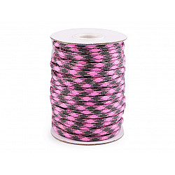 Cordelină paracord, Ø4 mm (rola 5 m) - roz deschis - gri