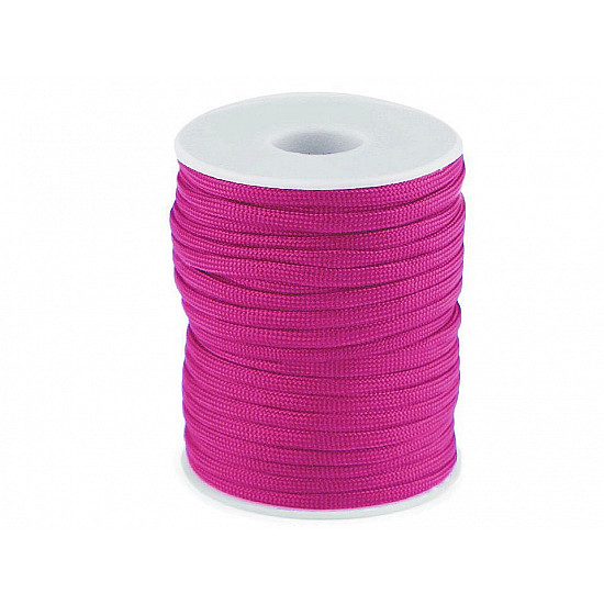 Cordelină paracord, Ø4 mm (rola 25 m) - roz zmeură