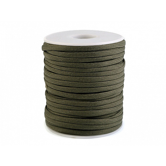 Cordelină paracord, Ø4 mm (rola 25 m) - verde kaki