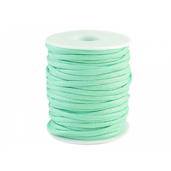 Cordelină paracord, Ø4 mm (rola 25 m) - verde mentă