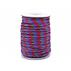 Cordelină paracord, Ø4 mm (rola 5 m) - violet - roșu