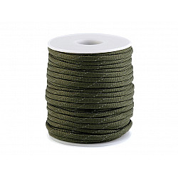 Cordelină paracord cu fir reflectorizant, Ø4 mm (rola 5 m) - verde