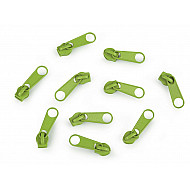 Cursor fermoar spiralat, 3 mm (pachet 10 buc.) - Verde lime