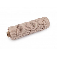 Șnur de bumbac macrame Ø3 mm (rola 50 m) - ecru natural