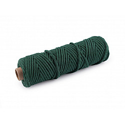 Șnur de bumbac macrame Ø3 mm (rola 50 m) - verde închis