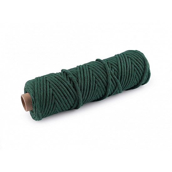 Șnur de bumbac macrame Ø3 mm (rola 50 m) - verde închis