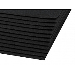 Coli fetru, 20x30 cm, 300 g / m², 2 bucati - negru