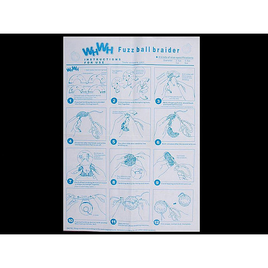 Set confecţionat pompoane, 4 dimeniuni