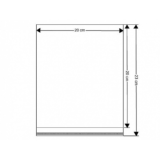 Pungi cu clapetă adezivă, 20x20 cm (pachet 100 Buc.)