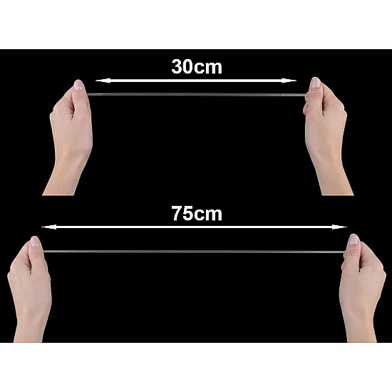 Elastic siliconic, lățime 4 mm (card 20 m) - transparent