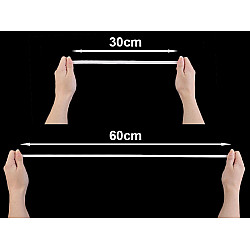 Elastic lat confecții, lățime 9 mm (card 5 m) - alb