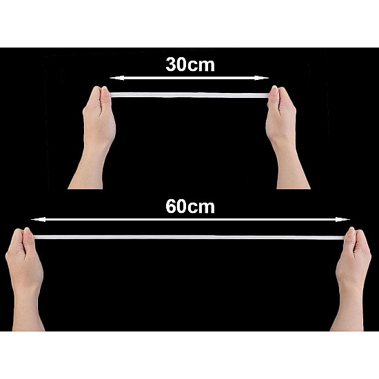 Elastic lat confecții, lățime 9 mm (card 5 m) - alb