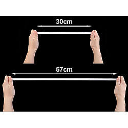 Elastic lat confecții, lățime 12 mm (card 5 m) - negru