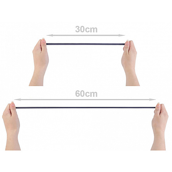 Elastic lat simplu, lățime 7 mm (card 5 m) - melanj închis