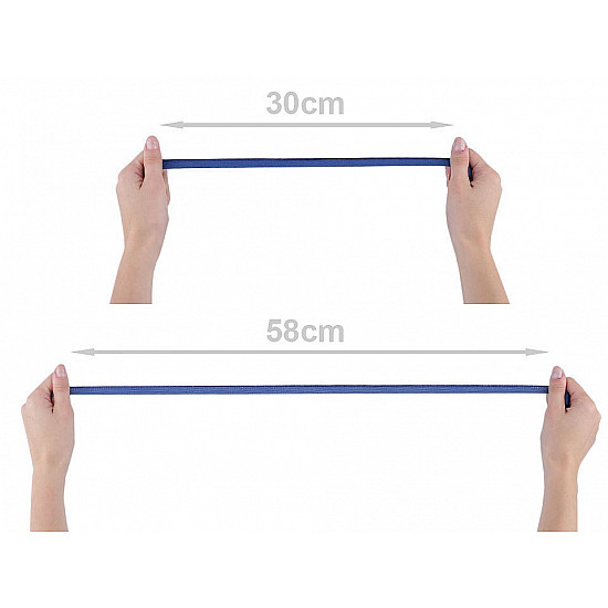 Elastic cu paspoal, lățime 11 mm (card 25 m) - alb