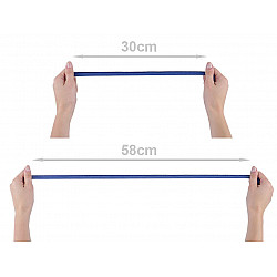 Elastic cu paspoal, lățime 11 mm (card 25 m) - albastru cobalt