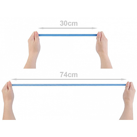 Elastic lat confecții, lățime 10 mm (card 5 m) - galben reflectorizant