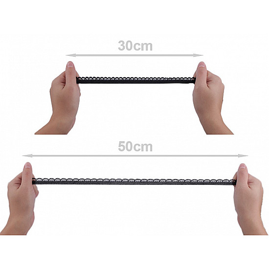 Elastic dantelat decorativ, lățime 15 mm (rola 20 m) - negru