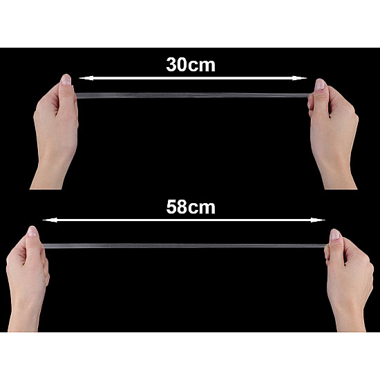 Elastic siliconic, lățime 8 mm (card 20 m) - transparent