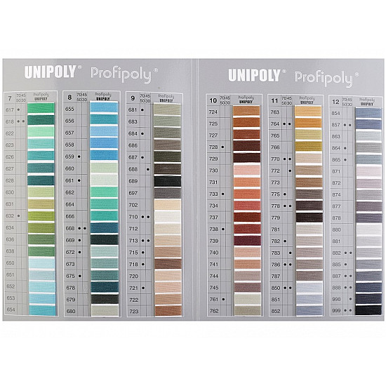 Catalog de culori pentru ață Unipoly