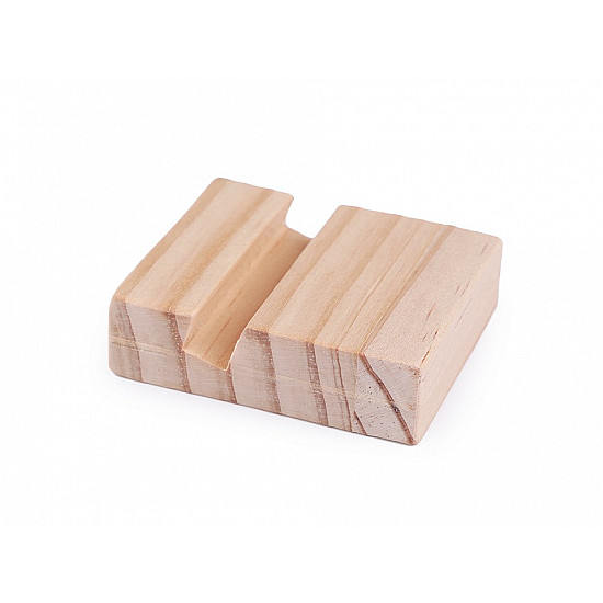 Suport din lemn pentru cercuri, 6x7 cm -  natural deschis