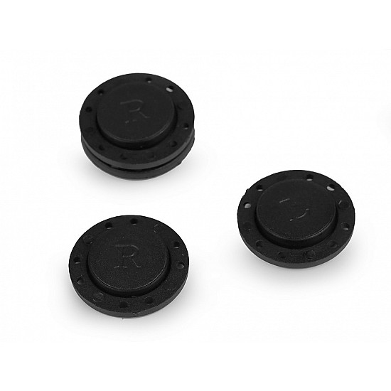 Nasture magnetic, Ø23 mm, negru, 2 set