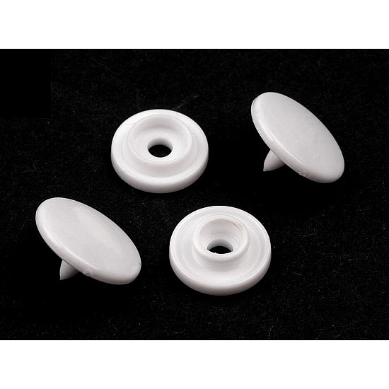 Capse plastic, Ø10 mm, alb, 50 set