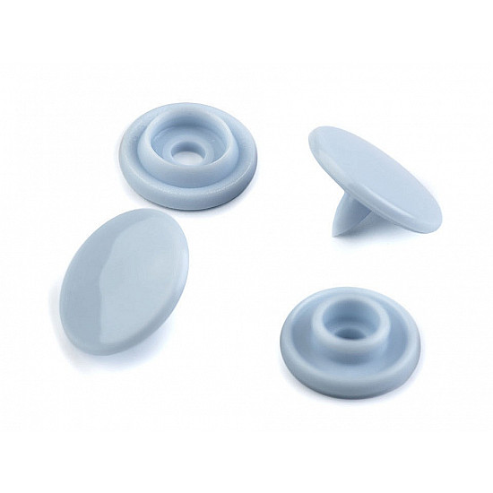 Capse plastic, Ø10 mm, bleu gheață, 50 set