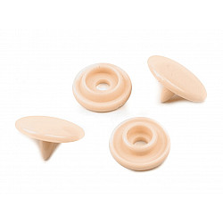 Capse plastic, Ø10 mm, crem deschis, 50 set