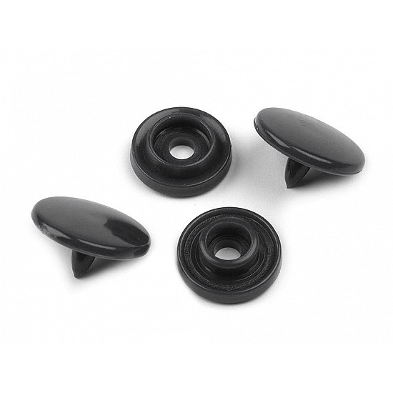 Capse plastic, Ø10 mm, negru, 50 set