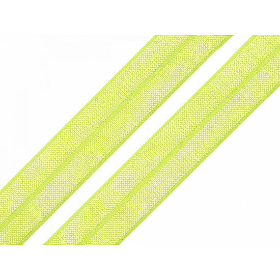 Elastic bias, lățime 20 mm (card 25 m) - galben verzui strident - neon