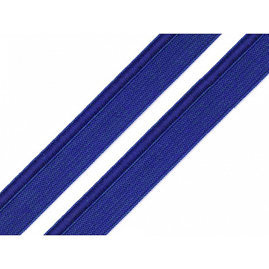 Elastic cu paspoal, lățime 11 mm (card 25 m) - albastru cobalt