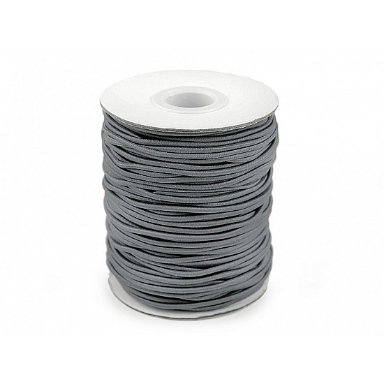 Elastic rotund, Ø2 mm (rola 50 m) - gri hematit