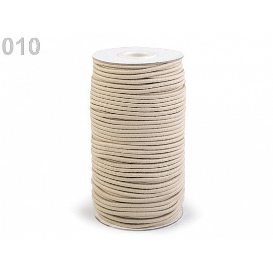 Elastic rotund, Ø3 mm (rola 50 m) - bej