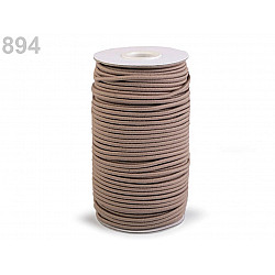 Elastic rotund, Ø3 mm (rola 50 m) - maro natural