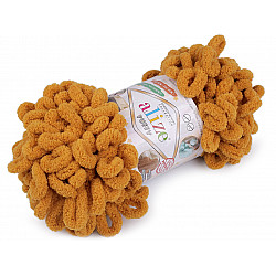 Fir de tricotat Alize Puffy, 100 g, galben muștar