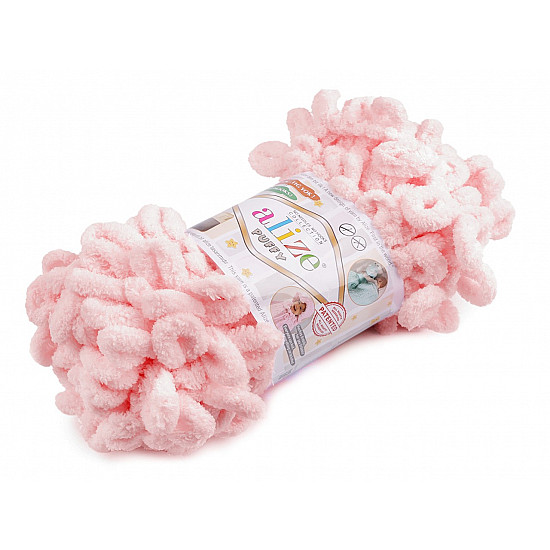 Fir de tricotat Alize Puffy, 100 g, roz somon