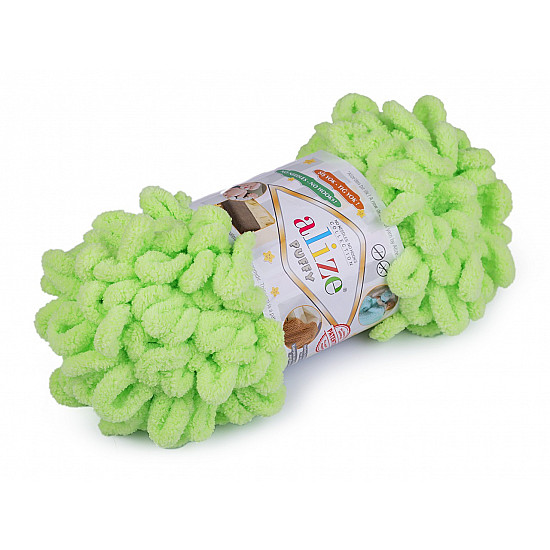 Fir de tricotat Alize Puffy, 100 g, verde neon