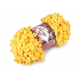 Fir de tricotat Alize Puffy Fine, 100 g, galben