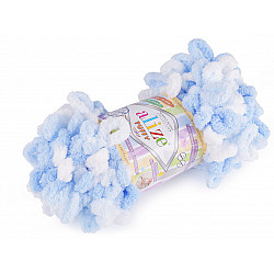 Fir de tricotat Alize Puffy color, 100 g, albastru deschis