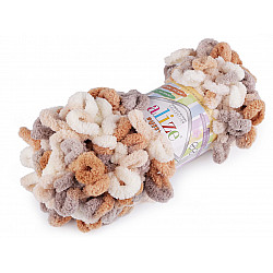 Fir de tricotat Alize Puffy color, 100 g, bej deschis