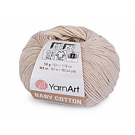 Fir de tricotat Baby Cotton, 50 g - bej deschis