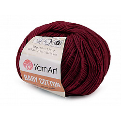 Fir de tricotat Baby Cotton, 50 g - bordo