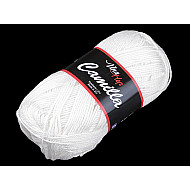 Fir de tricotat Camilla, 50 g - alb