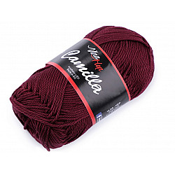 Fir de tricotat Camilla, 50 g - bordo