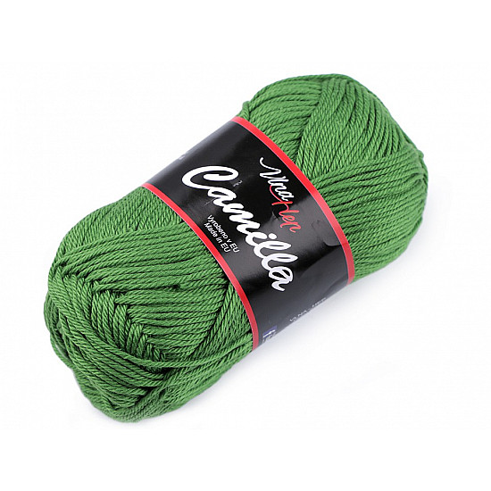 Fir de tricotat Camilla, 50 g - verde crud