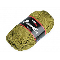 Fir de tricotat Camilla, 50 g - verde kaki