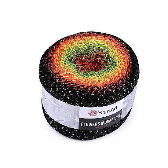 Fir de tricotat Flowers Moonlight, 260 g, portocaliu