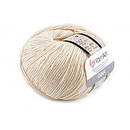 Fir de tricotat Gina / Jeans, 50 g - bej deschis