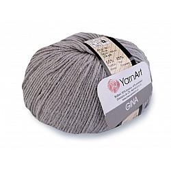 Fir de tricotat Gina / Jeans, 50 g - gri porumbel